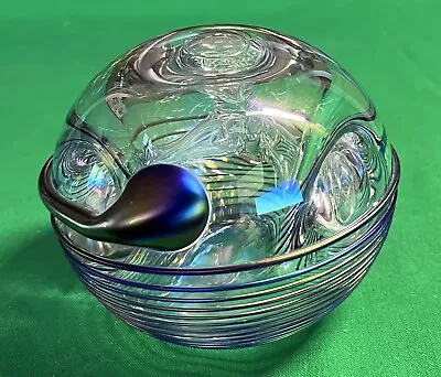 Mt St Helens Swirl Iridescent Art Glass Paperweight Volcanic Ash Sg Ms • $99.79