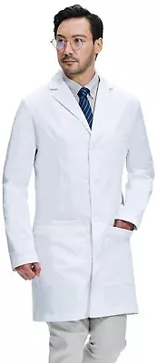 Dr. James Lab Coat For Men Tailored Fit Smartphone Tablet Pockets (Size S-2XL) • $24.95