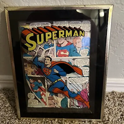 SUPERMAN GLASS FRAME COMIC STRIP 1973 Rare Vintage 8x10 DC Comics Super Hero • $60
