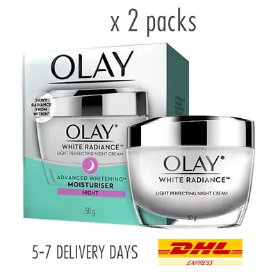 $113.63 • Buy 2x [OLAY] White Radiance Intensive Brightening Night Restoring Cream Vit B3 50gr
