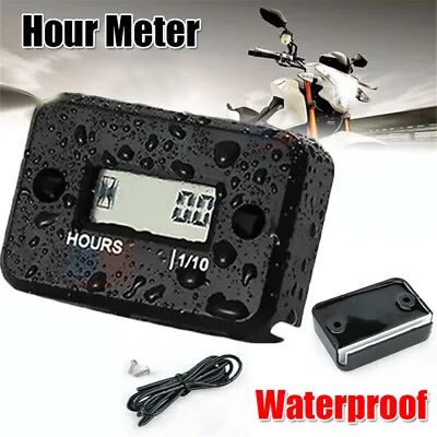 Digital Hour Meter Engine For Boat Generator Lawn Mower Motorcycle ATV UTV • $6.49