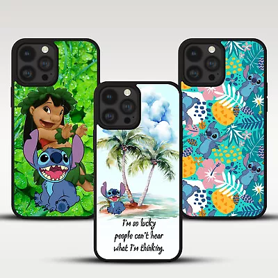 Lilo And Stitch Case For Iphone Ohana Is Family Floral Gift Hard Phone Cover • £2.99