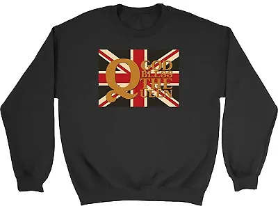 RIP Queen Elizabeth II Union Jack Memorial Mens Womens Sweatshirt Jumper Gift • £15.99