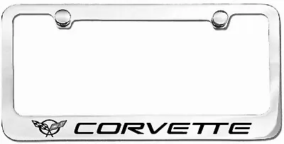 Corvette C5 Cast Brass Chrome Polished License Plate Frame Official Licensed • $34.99