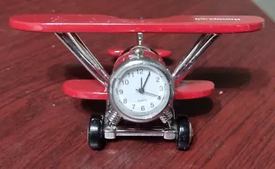 Honeywell Promo Metal Airplane Desk Clock Never Used **READ** • $26.89