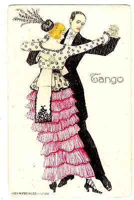 Postcard Austrian Mela Koehler Tango Couple Series 843 Number 4 • $110