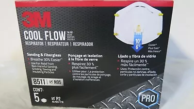 3M 8511 N95 Performance P2 Respirator Face Mask Protective X 5 Pieces NEW • $16.98