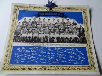 £69.99 • Buy Glasgow Rangers Fc Very Rare 1957-58 Squad Signed Reprint Picture / Mount
