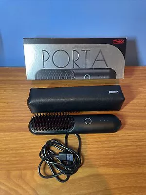 TYMO PORTA Mini Portable Cordless Hair Straightener Brush No Charging Block • $26.99