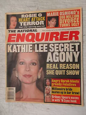 National Enquirer Magazine March 21 200 Kathy Lee Gifford Britney Spears Rosie • $14.95