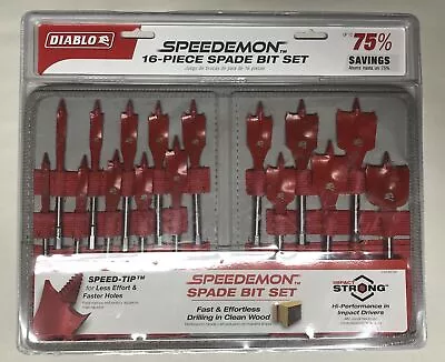 Diablo DSP2980-S16 16 Pc SPEEDemon Spade Bit Set (16-Piece) • $27.95