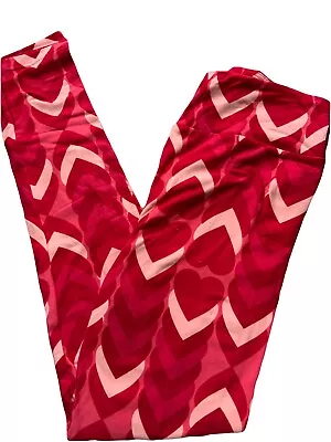 Os Valentines Day Lularoe Leggings Nwt Vday Hearts Xoxo • $12