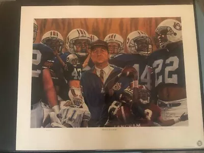 Vtg. AUBURN FOOTBALL - Artist Drawing Print/Poster -  THE EYE OF A TIGER  - 1994 • $78.99