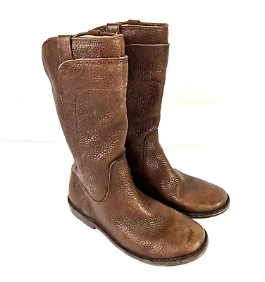 Frye Boots Paige Mid Calf Brown Round Toe Light Weight Boy's 2.5 • $29.74