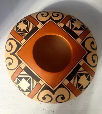 $299 • Buy  Hopi Art Pottery Polychrome Small Compressed Jar Artist Signed Miriam Nampeyo