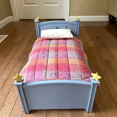 American Girl Doll Bed Moon And Stars Blue Vintage Rare • $180