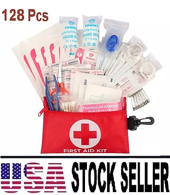 128 Pc First Aid Kit Medical Survival Trauma Emergency Military Travel Sport • $4.64