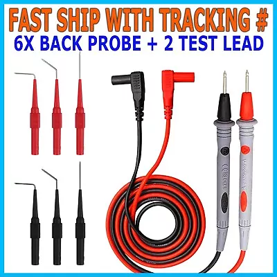 8Pcs Automotive Back Probe Kit Multimeter Test Leads Alligator Clips Wire Tool • $8.95