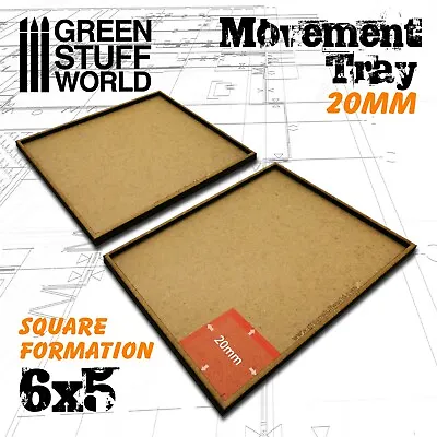 MDF Movement Trays 20mm 6x5  - Warhammer Miniatures Scenery GSW • $5.45