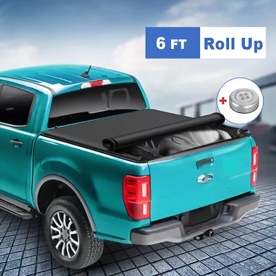 6FT Roll-Up Tonneau Cover For 1994-2003 GMC Sonoma S15 Chevy S10 Truck Bed +LED • $149.95