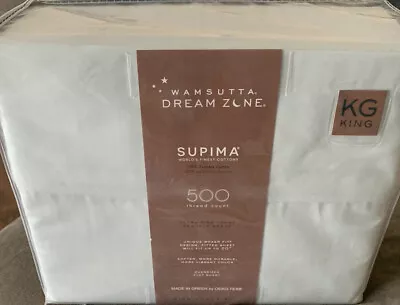 WAMSUTTA DREAM ZONE 500 TC SUPIMA Cotton Percale KING SHEET SET MINT Green New • $550