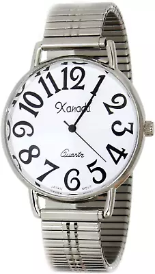 Xanadu Stainless Steel Stretch Band Easy To Read Watch • $26.42