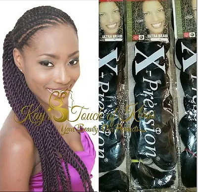 $6.49 • Buy 1 X-Pression Premium Braiding Hair 82” Xpressions Kanekalon Braids Expression