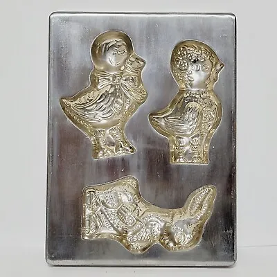 Vintage Bunny Rabbit On Skates Chick Duck Chocolate Candy Mold Easter Commercial • $54.98