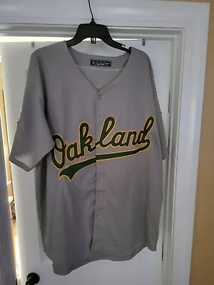 WHITE JOSE CANSECO 1989 WORLD SERIES OAKLAND A's MAJESTIC PATCH JERSEY XXL • $120