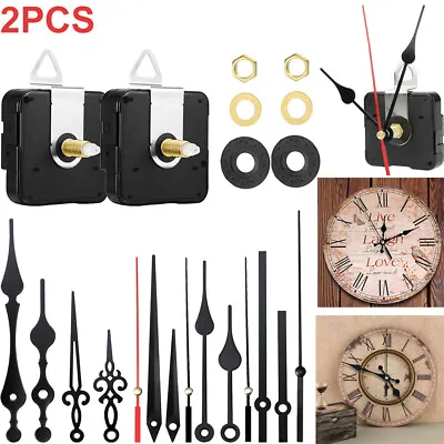 2 Set Long Shaft Clock Movement Mechanism DIY Repair Hands Replacement Tool Kit • $8.92