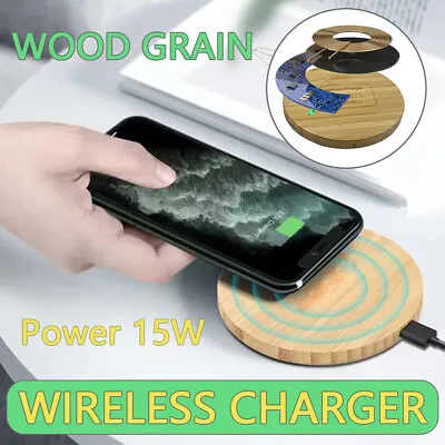 Qi Wireless Charger FAST Charging Pad For Samsung IPhone 15 Pro Max 14 13 12 11 • $13.99