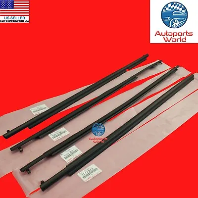 Genuine Oem Toyota 10-23 4runner Black Front & Rear Door Belt Molding Set Of 4 • $136.71