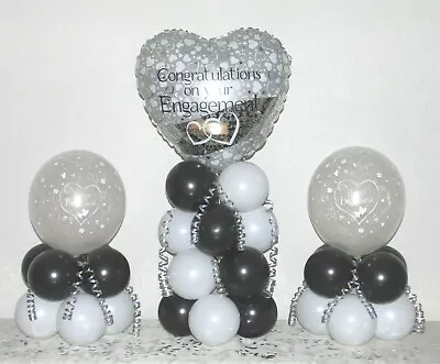 £4.99 • Buy ENGAGEMENT - 3 Pack Party Set - Table Balloon Decoration Display Kit -No Helium