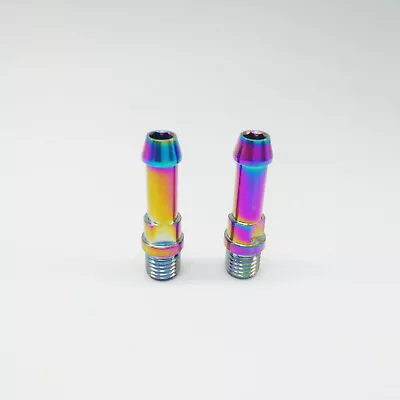 $15.19 • Buy 2Pcs Rainbow Bicycle Titanium Ti Brake Post V-Brake Bosses M10X1.25mm & M6X16mm