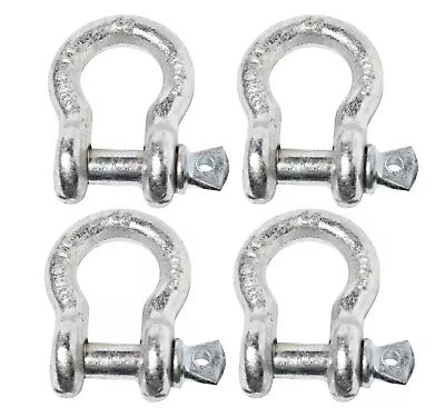 4x 3/8  Bow Shackle D-Ring W Clevis Screw Pin Anchor WLL 1 TON 2200 Lbs Capacity • $18.59