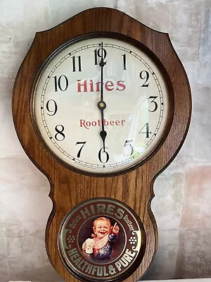 20  Hires Root Beer Vintage Clock  - Unique Item No Other On E-Bay • $125