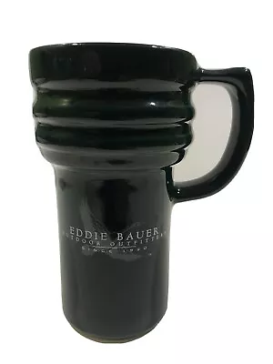 Eddie Bauer Green Coffee Cup Mug Ceramic Travel Mug Tea • $8.95