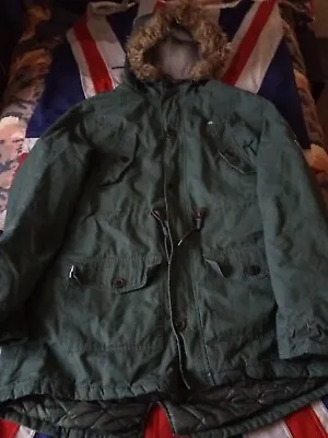 Mens Lambretta Parka Size XXL Heavy Quilted Mod Casual Scooter  Great Condition • £50