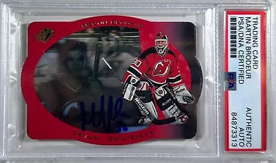 Martin Brodeur Auto Card Upper Deck #25 1996 New Jersey Devils PSA Encap • $159.99