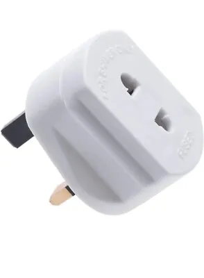 2-Pin To 3-Pin UK Shaver Adapter Plug Socket Converter EU European Euro Uk ⭐⭐⭐⭐⭐ • £5.01