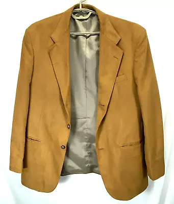 Norm Thompson Men's Sports Coat 41 Regular Brown Faux Suede Washable Western • $24.95