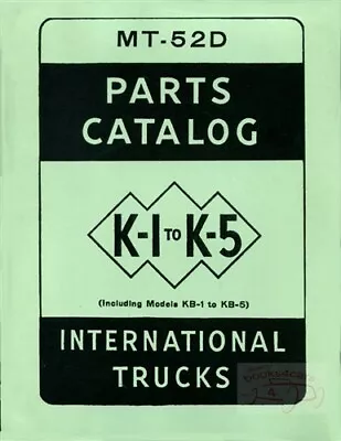 International Kb Parts Manual Harvester Truck 1940-1949 K1 K2 Kb1 Kb2 K3 K5 K4 • $262.48