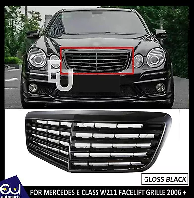 Vip Style For Mercedes W211 E Class Facelift Grille Gloss Black Series Amg E63 • $107.36