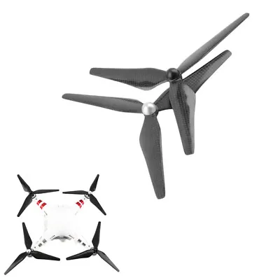 2PC Carbon Fiber 9450 Propeller CW CCW 3-Blade Prop For DJI Phantom 1 2 3 Vision • $2.53