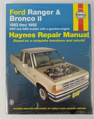 Free Ship Haynes Repair Manual 36070 83-92 Ford Ranger & Bronco II 2 & 4 WD Gas • $19.99