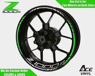 Kawasaki Z1000R Wheel Decals Rim Stickers Tape Graphics Z 1000 1000R 1000SX • £28.39