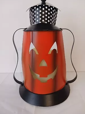 Halloween Pumpkin Metal Lantern With Candle Battery Operated  • $10.36