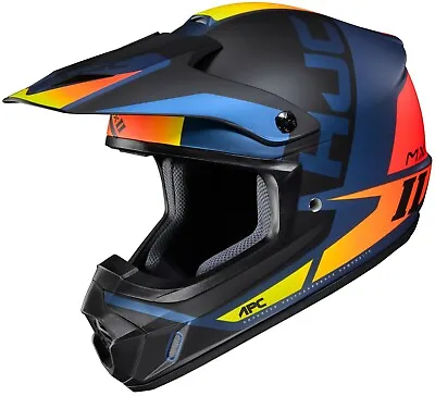 HJC CS-MX2 Creed Motocross Helmet Blue Orange 3X 3XL XXXL XXX ATV Dirt CS-MX II • $88.99