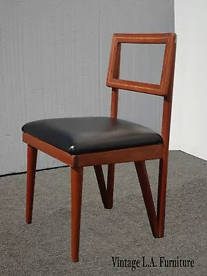 Vintage Mid Century Danish Modern Black Side Chair Grand Rapids Michigan 1960's • $450