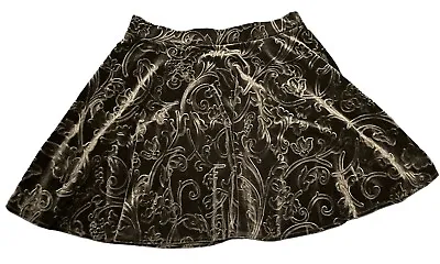 Black Velvet Skater Skirt • $1.24